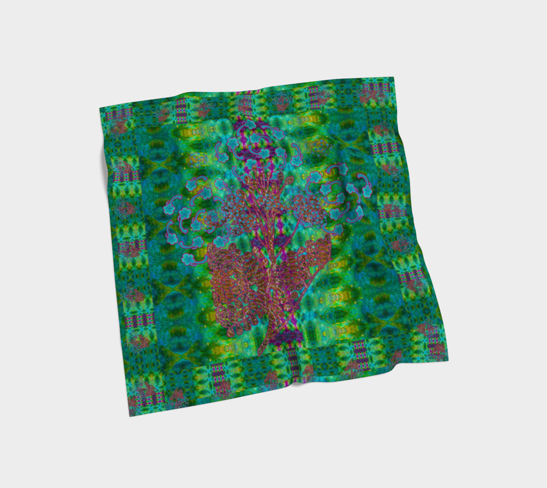 Silk Art Scarf (Vitta Serica Artis)(WindSong Flower) RJSTH@Fabric#11 RJSTHS2026 RJS