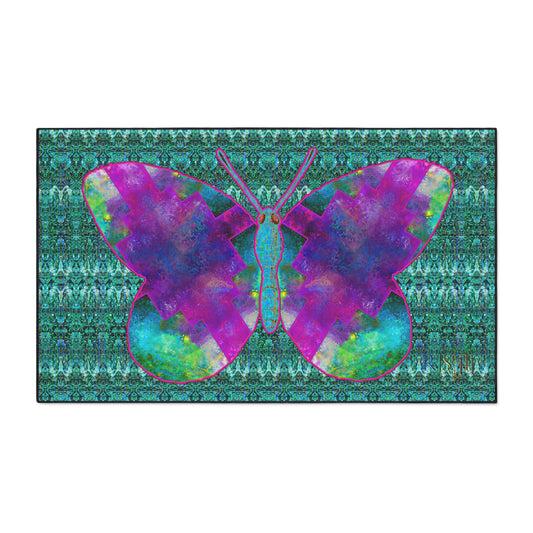 Heavy Duty Floor Mat (Butterfly Glade Denizen & Samhain Dream Thaw 12 & Blue Logo@Alchemic) RJSTH@Fabric#11_3 of 16 RJSTHw2025 RJS