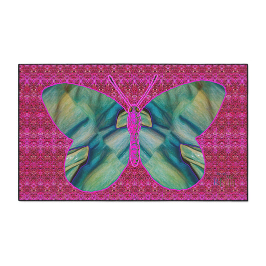 Heavy Duty Floor Mat (Butterfly Glade Denizen & Samhain Dream Thaw 13 & Pink Logo@Alchemic) RJSTH@Fabric#9_12 of 14 RJSTHw2025 RJS