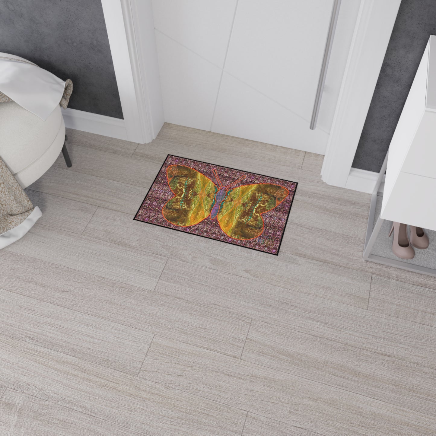 Heavy Duty Floor Mat (Butterfly Glade Denizen & Samhain Dream Thaw 14 & Purple Logo@Alchemic) RJSTH@Fabric#6_2 of 16 RJSTHw2025 RJS