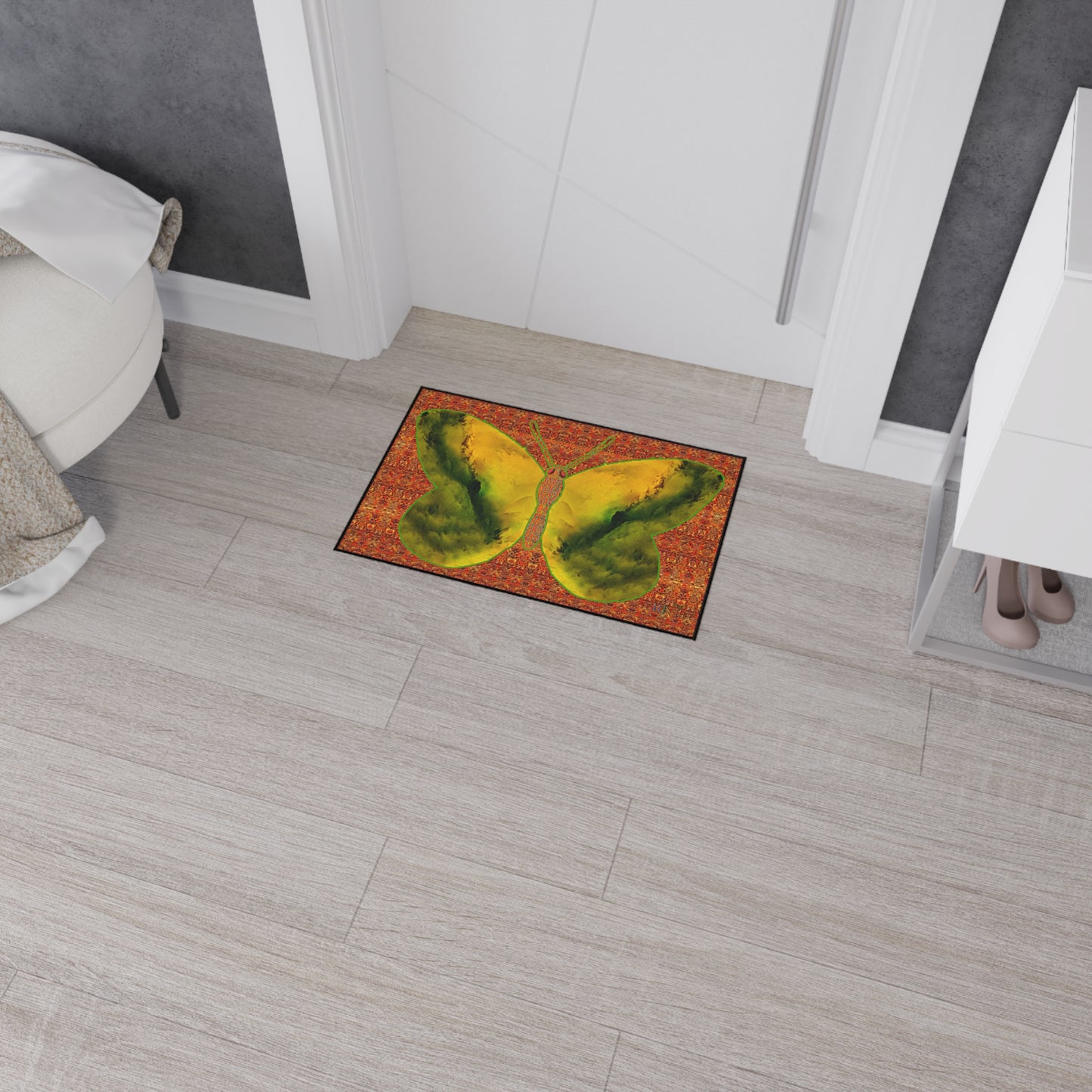 Heavy Duty Floor Mat (Butterfly Glade Denizen & Samhain Dream Thaw 15 & Orange Logo@Alchemic) RJSTH@Fabric#1_11 of 15 RJSTHw2025 RJS