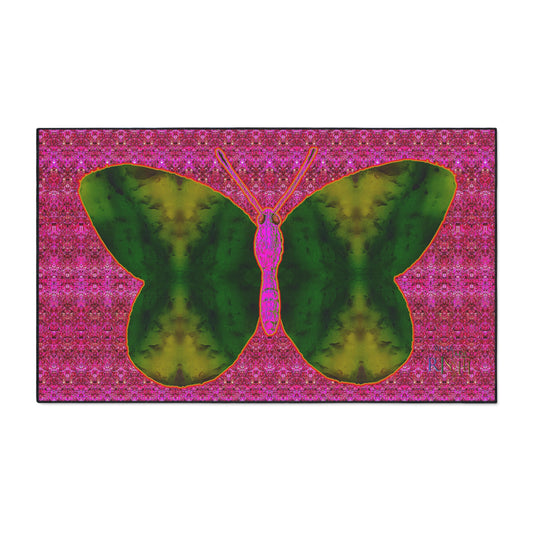 Heavy Duty Floor Mat (Butterfly Glade Denizen & Samhain Dream Thaw 13 & Pink Logo@Alchemic) RJSTH@Fabric#7_13 of 14 RJSTHw2025 RJS