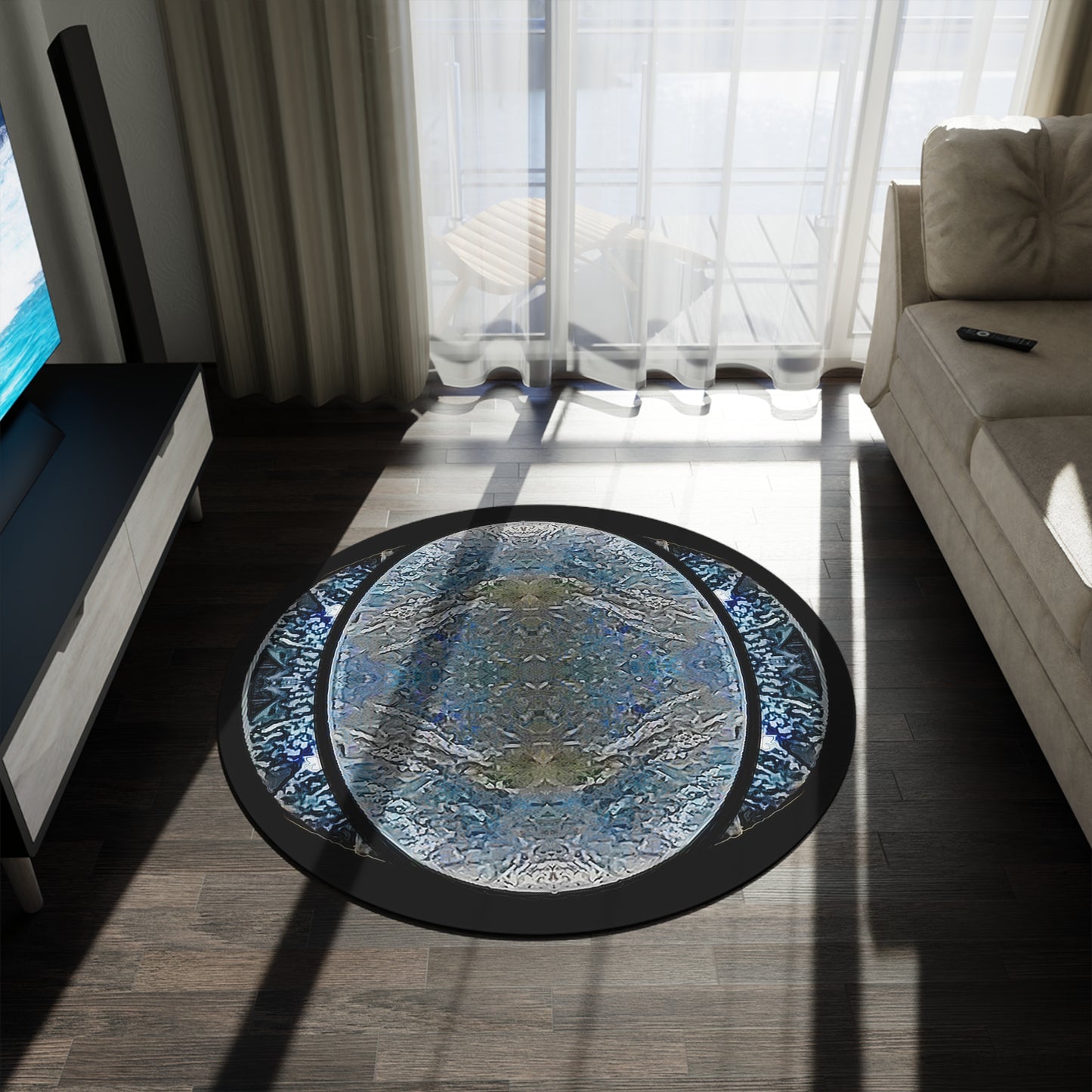 Circular Rug (Opal Skies Cantus Primus "Lūminōsitās") RJSTHs2025 RJS