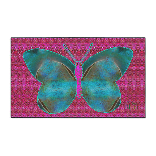 Heavy Duty Floor Mat (Butterfly Glade Denizen & Samhain Dream Thaw 13 & Pink Logo@Alchemic) RJSTH@Fabric#8_5 of 16 RJSTHw2025 RJS