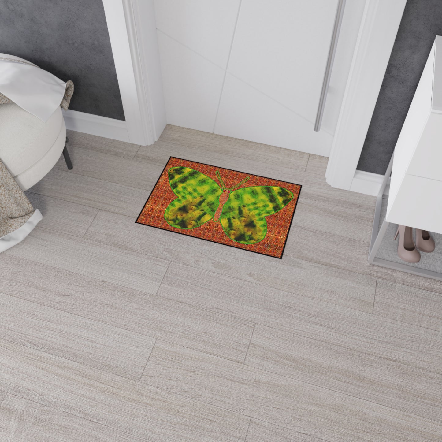 Heavy Duty Floor Mat (Butterfly Glade Denizen & Samhain Dream Thaw 15 & Orange Logo@Alchemic) RJSTH@Fabric#3_3 of 16 RJSTHw2025 RJS