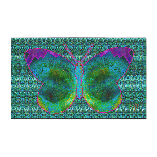 Heavy Duty Floor Mat (Butterfly Glade Denizen & Samhain Dream Thaw 12 & Blue Logo@Alchemic) RJSTH@Fabric#11_4 of 16 RJSTHw2025 RJS