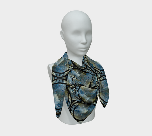 Silk Art Scarf (Vitta Serica Artis)(Opal Skies Cantus Primus "Lūminōsitās") RJSTHW2026 RJS