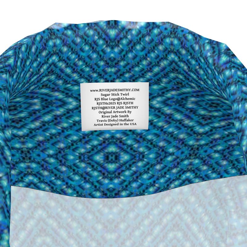 Luxury Pajama Shirt (Her/Muliebris)(Sugar Stick Twirl (Elder Gift) Blue Logo@Alchemic) RJSTHs2025 RJS