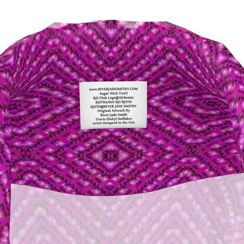 Luxury Pajama Shirt (Her/Muliebris)(Sugar Stick Twirl (Elder Gift) Pink Logo@Alchemic) RJSTHs2025 RJS