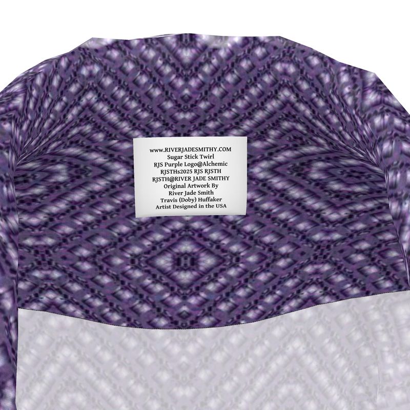 Luxury Pajama Shirt (Her/Muliebris)(Sugar Stick Twirl (Elder Gift) Purple Logo@Alchemic) RJSTHs2025 RJS