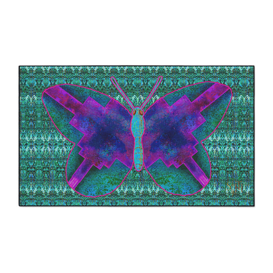 Heavy Duty Floor Mat (Butterfly Glade Denizen & Samhain Dream Thaw 12 & Blue Logo@Alchemic) RJSTH@Fabric#11_1 of 16 RJSTHw2025 RJS