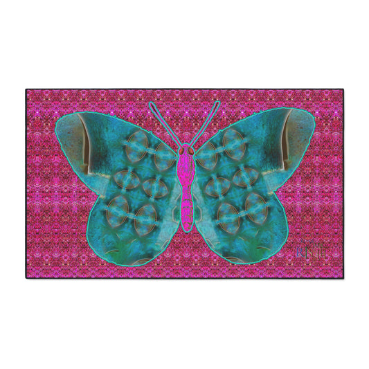 Heavy Duty Floor Mat (Butterfly Glade Denizen & Samhain Dream Thaw 13 & Pink Logo@Alchemic) RJSTH@Fabric#8_10 of 16 RJSTHw2025 RJS