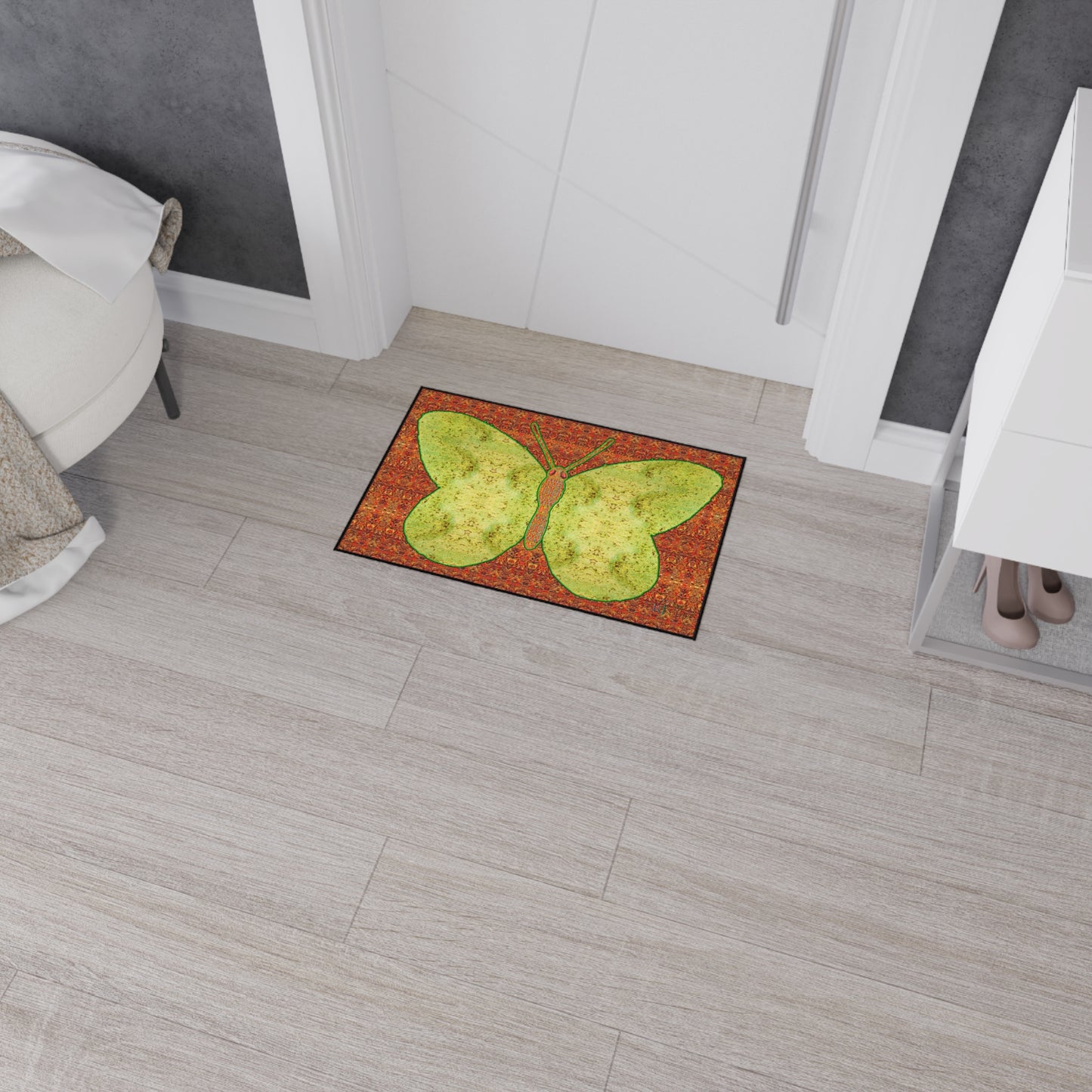 Heavy Duty Floor Mat (Butterfly Glade Denizen & Samhain Dream Thaw 15 & Orange Logo@Alchemic) RJSTH@Fabric#2_13 of 16 RJSTHw2025 RJS