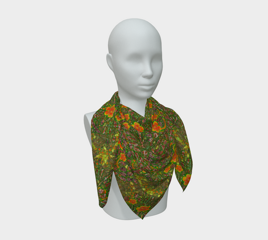 Silk Art Scarf (Vitta Serica Artis)(WindSong Flower) RJSTH@Fabric#2 RJSTHS2026 RJS