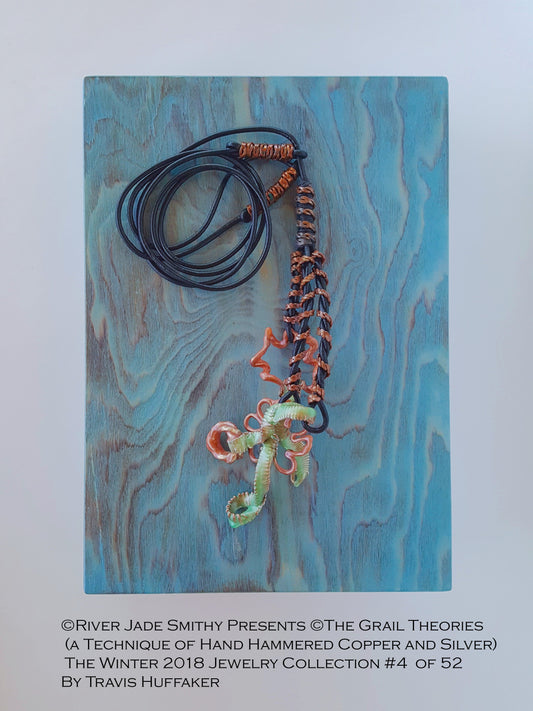 #4 of ©52 The Grail Theories (a Technique of Hand Hammered Copper and Silver) River Jade Smithy