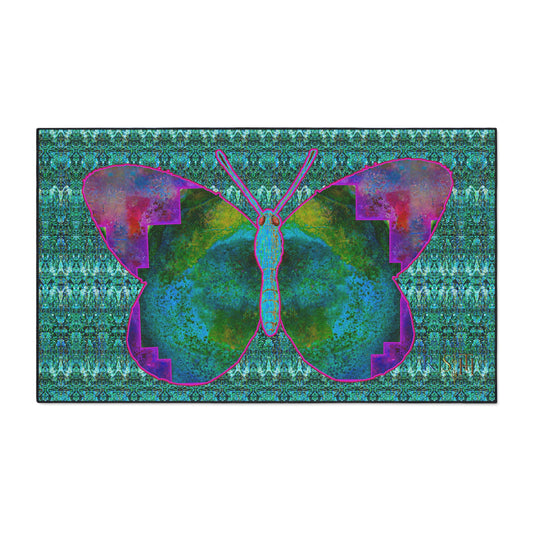 Heavy Duty Floor Mat (Butterfly Glade Denizen & Samhain Dream Thaw 12 & Blue Logo@Alchemic) RJSTH@Fabric#11_6 of 16 RJSTHw2025 RJS