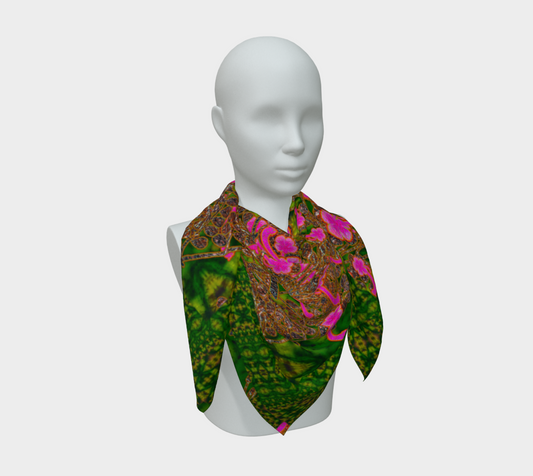 Silk Art Scarf (Vitta Serica Artis)(WindSong Flower) RJSTH@Fabric#7 RJSTHS2026 RJS