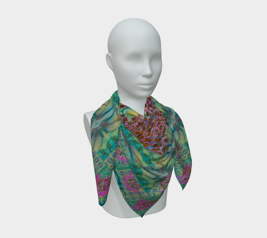 Silk Art Scarf (Vitta Serica Artis)(WindSong Flower) RJSTH@Fabric#9 RJSTHS2026 RJS