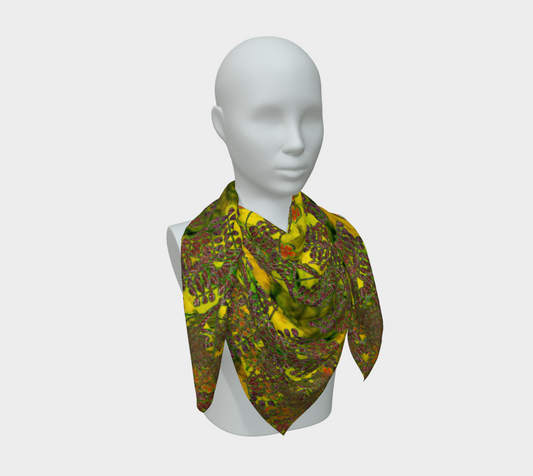 Silk Art Scarf (Vitta Serica Artis)(WindSong Flower) RJSTH@Fabric#1 RJSTHS2026 RJS