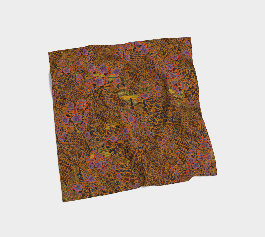 Silk Art Scarf (Vitta Serica Artis)(WindSong Flower) RJSTH@Fabric#6 RJSTHS2026 RJS