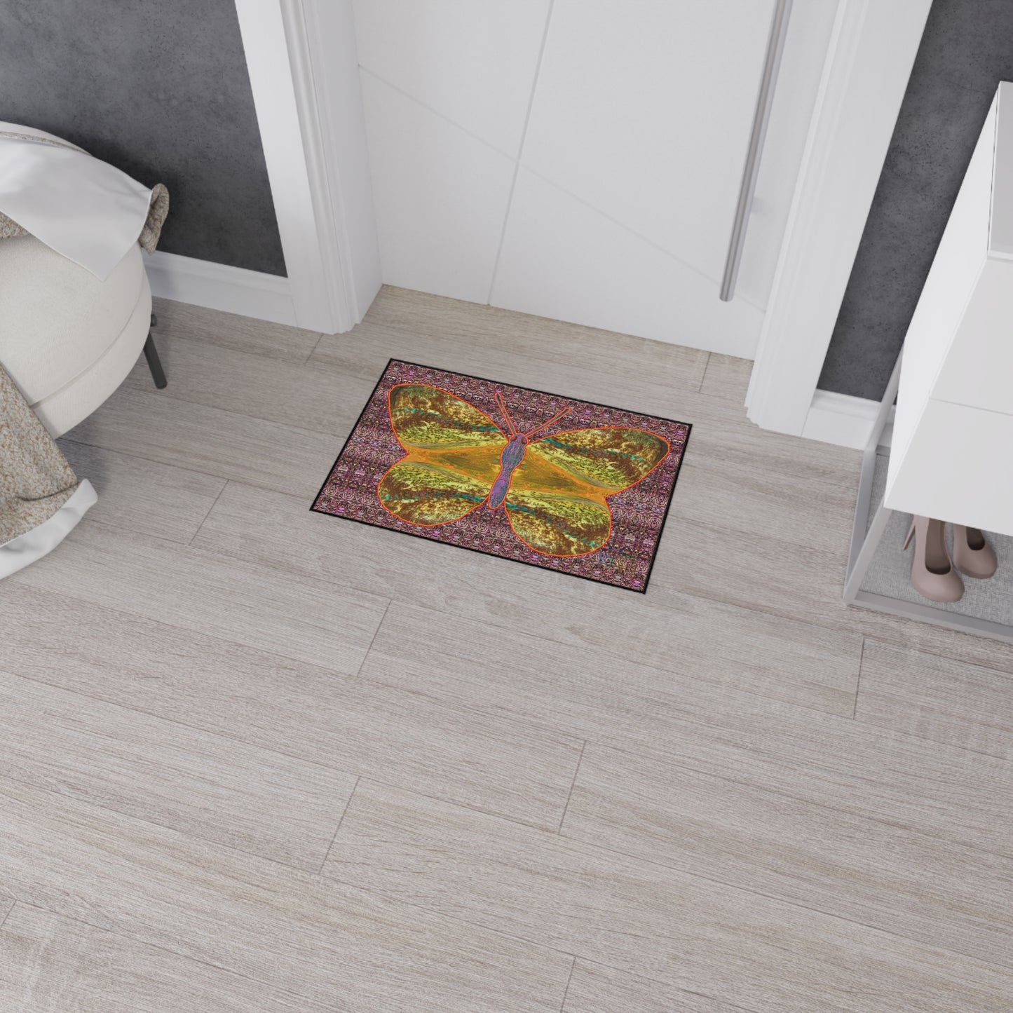 Heavy Duty Floor Mat (Butterfly Glade Denizen & Samhain Dream Thaw 14 & Purple Logo@Alchemic) RJSTH@Fabric#6_13 of 16 RJSTHw2025 RJS