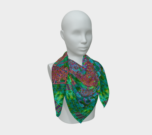 Silk Art Scarf (Vitta Serica Artis)(WindSong Flower) RJSTH@Fabric#11 RJSTHS2026 RJS