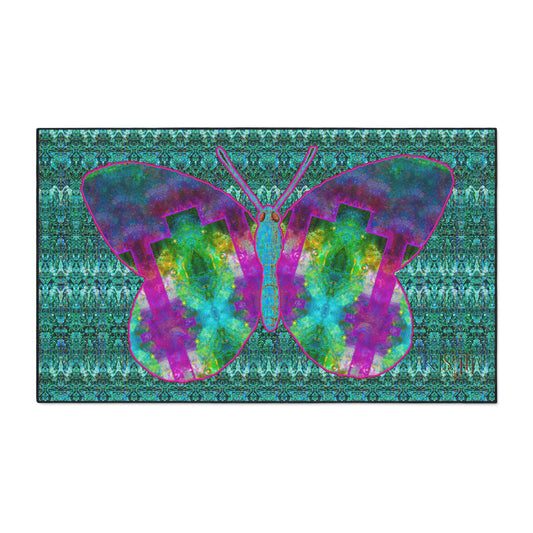 Heavy Duty Floor Mat (Butterfly Glade Denizen & Samhain Dream Thaw 12 & Blue Logo@Alchemic) RJSTH@Fabric#11_9 of 16 RJSTHw2025 RJS