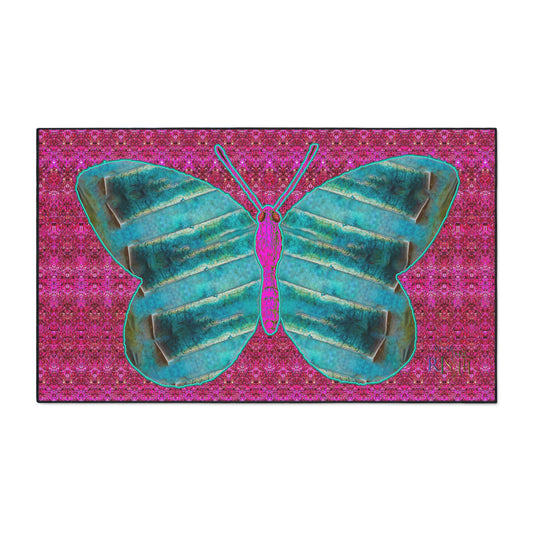 Heavy Duty Floor Mat (Butterfly Glade Denizen & Samhain Dream Thaw 13 & Pink Logo@Alchemic) RJSTH@Fabric#8_9 of 16 RJSTHw2025 RJS