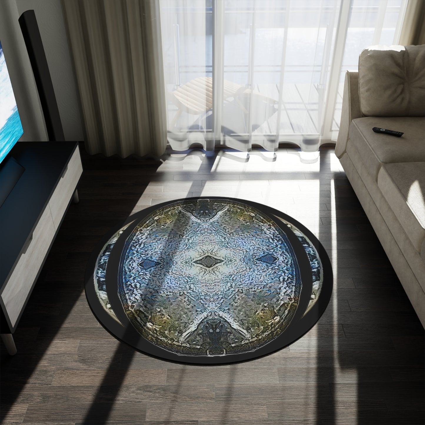 Circular Rug (Opal Skies Cantus Primus "Lūminōsitās") RJSTHs2025 RJS