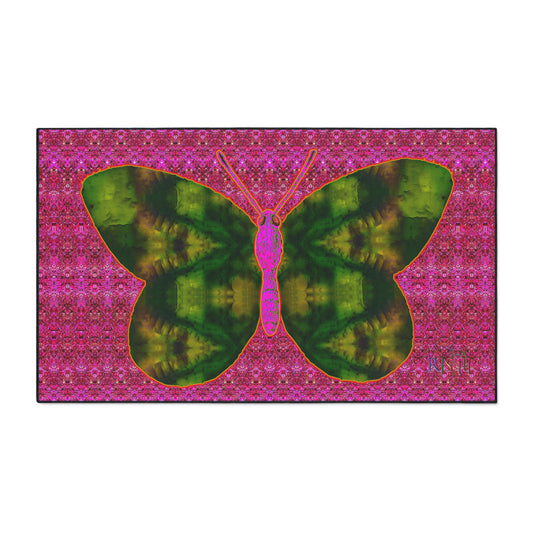 Heavy Duty Floor Mat (Butterfly Glade Denizen & Samhain Dream Thaw 13 & Pink Logo@Alchemic) RJSTH@Fabric#7_8 of 14 RJSTHw2025 RJS