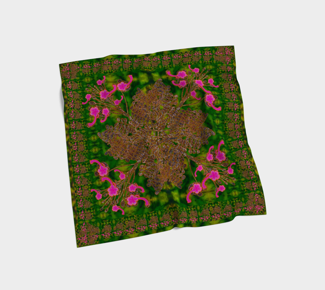 Silk Art Scarf (Vitta Serica Artis)(WindSong Flower) RJSTH@Fabric#7 RJSTHS2026 RJS