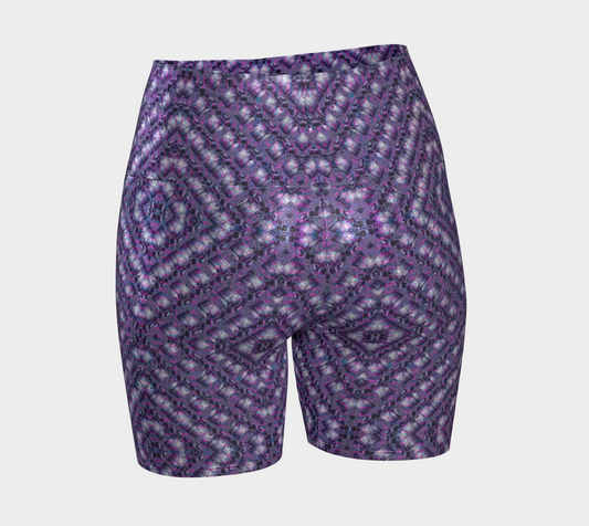 Glitter Yoga Shorts (Muliebris/Virilis)(Sugar Stick Twirl (Elder Gift) Purple Logo) RJSTHs2024 RJS