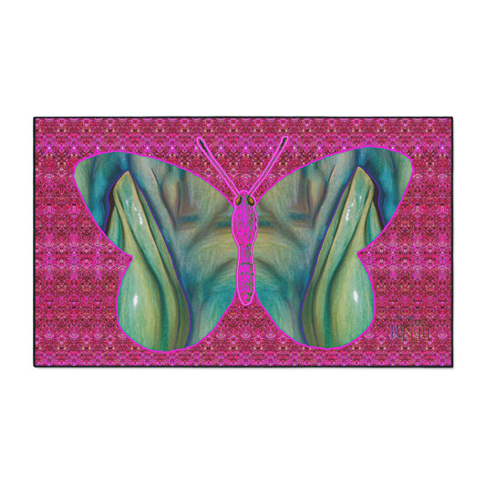 Heavy Duty Floor Mat (Butterfly Glade Denizen & Samhain Dream Thaw 13 & Pink Logo@Alchemic) RJSTH@Fabric#9_13 of 14 RJSTHw2025 RJS