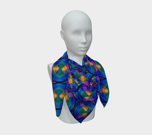 Silk Art Scarf (Vitta Serica Artis)(Opal Skies Cantus Primus) RJSTHW2026 RJS