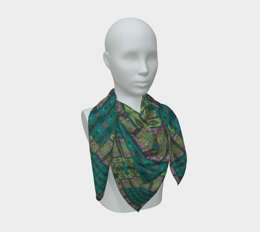 Silk Art Scarf (Vitta Serica Artis)(WindSong Flower Planck) RJSTH@Fabric#4 RJSTHS2026 RJS