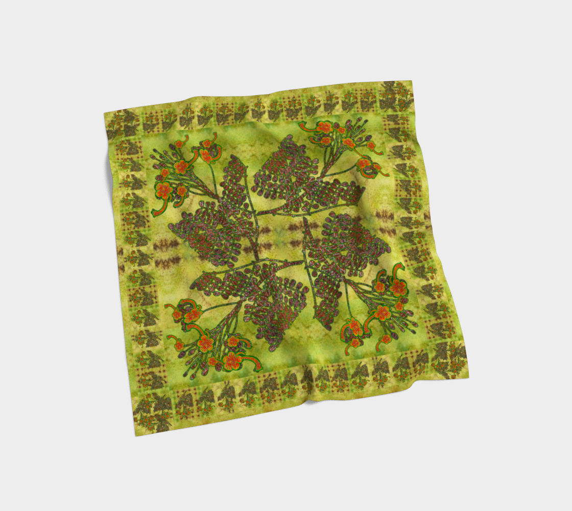 Silk Art Scarf (Vitta Serica Artis)(WindSong Flower) RJSTH@Fabric#2 RJSTHS2026 RJS