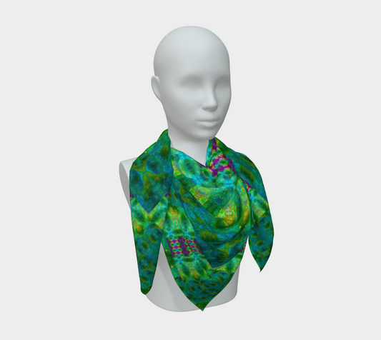 Silk Art Scarf (Vitta Serica Artis)(WindSong Flower Planck) RJSTH@Fabric#11 RJSTHS2026 RJS