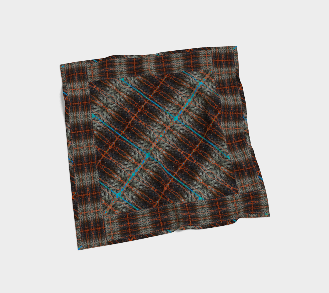 Silk Art Scarf (Vitta Serica Artis)(Rind#12 Tree Link Blue Logo) RJSTH@Fabric#12 RJSTHW2026 RJS