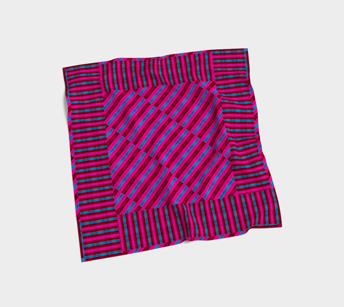 Silk Art Scarf (Vitta Serica Artis)(Rind Links Blue Logo) RJSTH@Fabric#11 RJSTHW2026 RJS