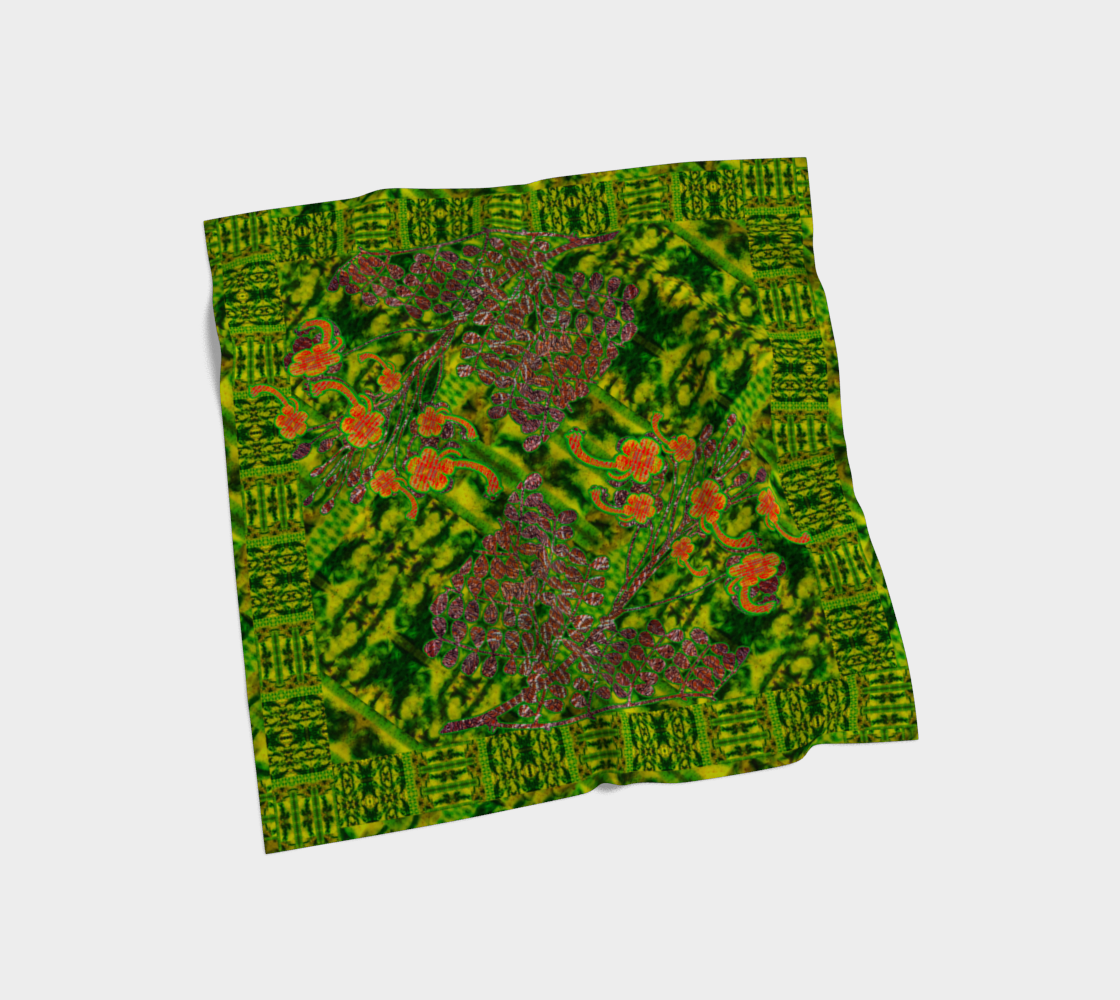 Silk Art Scarf (Vitta Serica Artis)(WindSong Flower) RJSTH@Fabric#3 RJSTHS2026 RJS