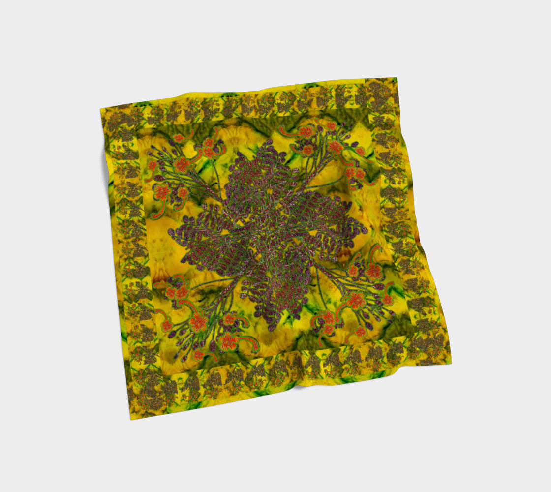 Silk Art Scarf (Vitta Serica Artis)(WindSong Flower) RJSTH@Fabric#1 RJSTHS2026 RJS