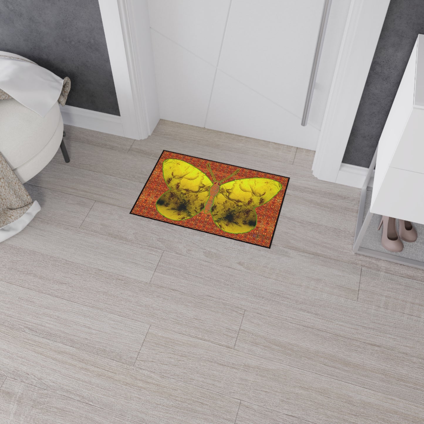 Heavy Duty Floor Mat (Butterfly Glade Denizen & Samhain Dream Thaw 15 & Orange Logo@Alchemic) RJSTH@Fabric#1_4 of 15 RJSTHw2025 RJS