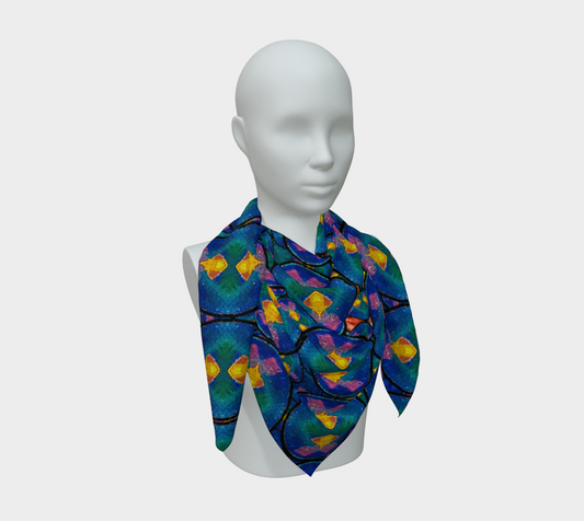 Silk Art Scarf (Vitta Serica Artis)(Opal Skies Cantus Primus) RJSTHW2026 RJS