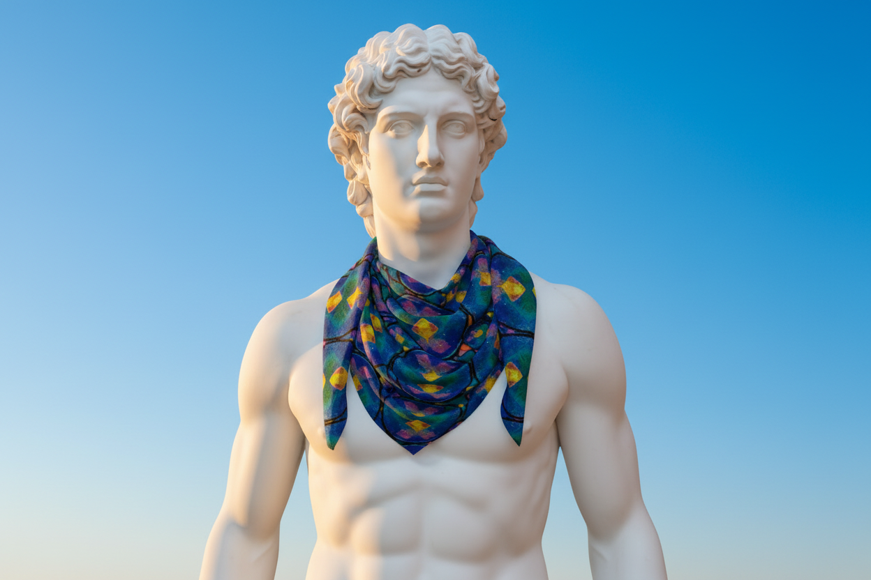 Silk Art Scarf (Vitta Serica Artis)(Opal Skies Cantus Primus) RJSTHW2026 RJS