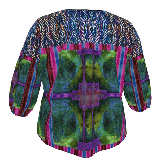 Blouse (Grail Hearth Core Blue Logo) RJSTH@Fabric#11 RJSTHW2023 River Jade Smithy