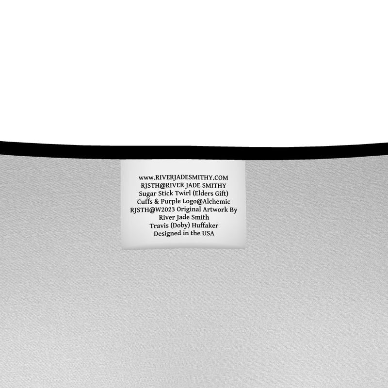 Blouse (Sugar Stick Twirl (Elder Gift) Cuffs & Purple Logo@Alchemic) River Jade Smithy