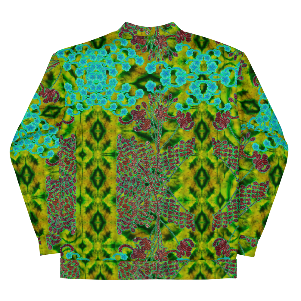 Bomber Jacket RJSTH@Fabric#10 (Unisex)(WindSong Flower Collection) RJSTHW2022 River Jade Smithy River Jade Smithy