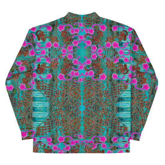 Bomber Jacket RJSTH@Fabric#8 (Unisex)(WindSong Flower Collection) RJSTHW2022 River Jade Smithy River Jade Smithy