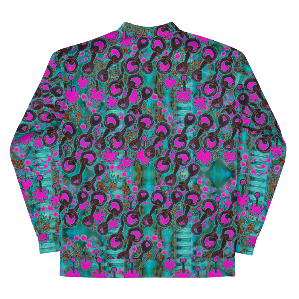 Bomber Jacket RJSTH@Fabric#8 (Unisex)(WindSong Flower Collection) RJSTHW2022 River Jade Smithy River Jade Smithy