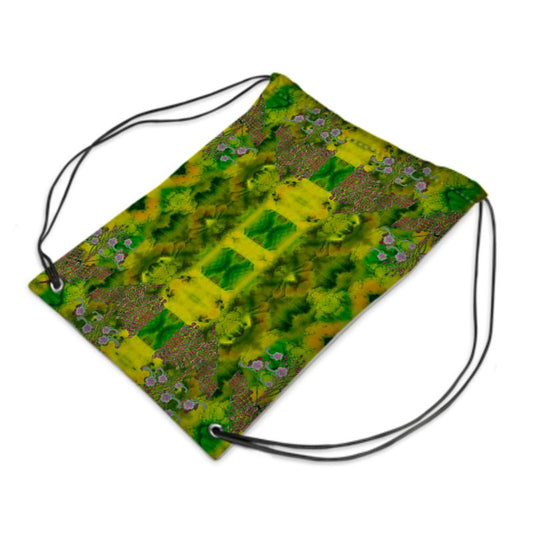 Drawstring Sports Bag (WindSong Flower) RJSTH@FABRIC#5 RJSTHS2021 River Jade Smithy